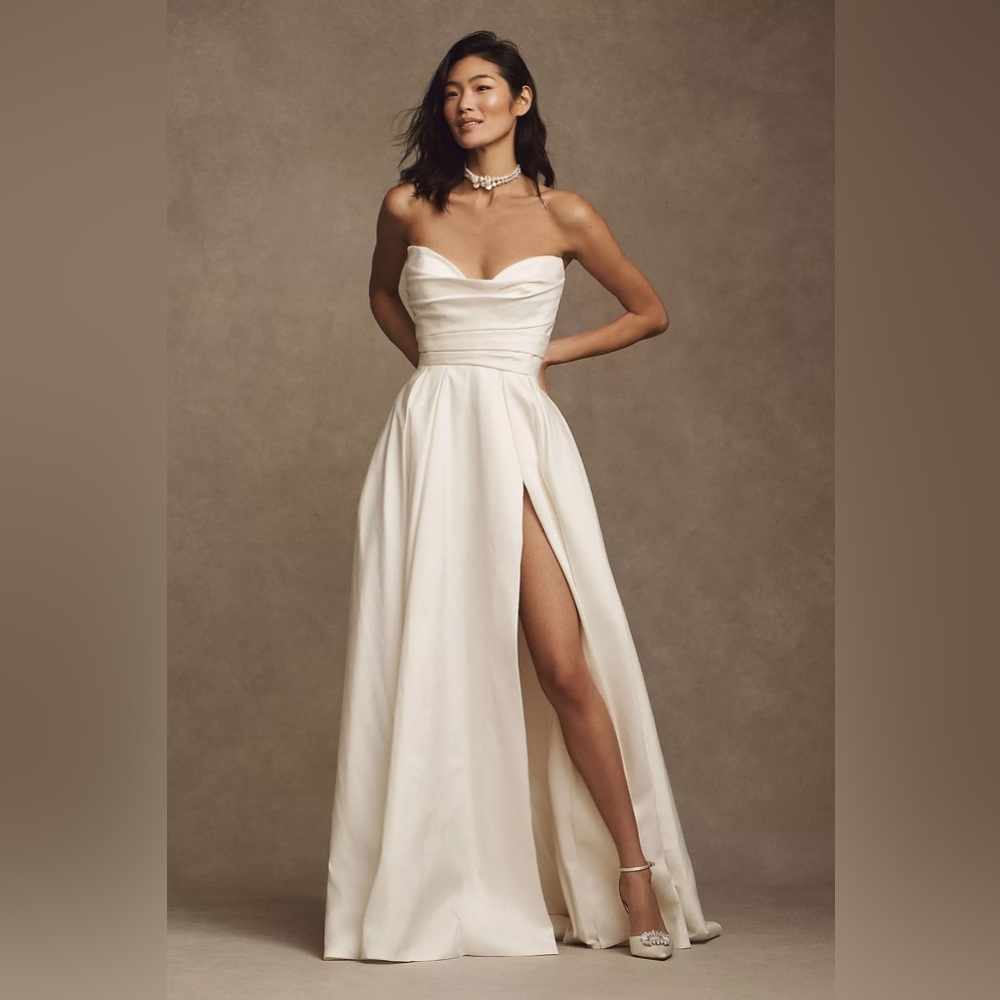 Jenny Yoo Preston Strapless Ball-Skirt Taffeta Wedding Gown